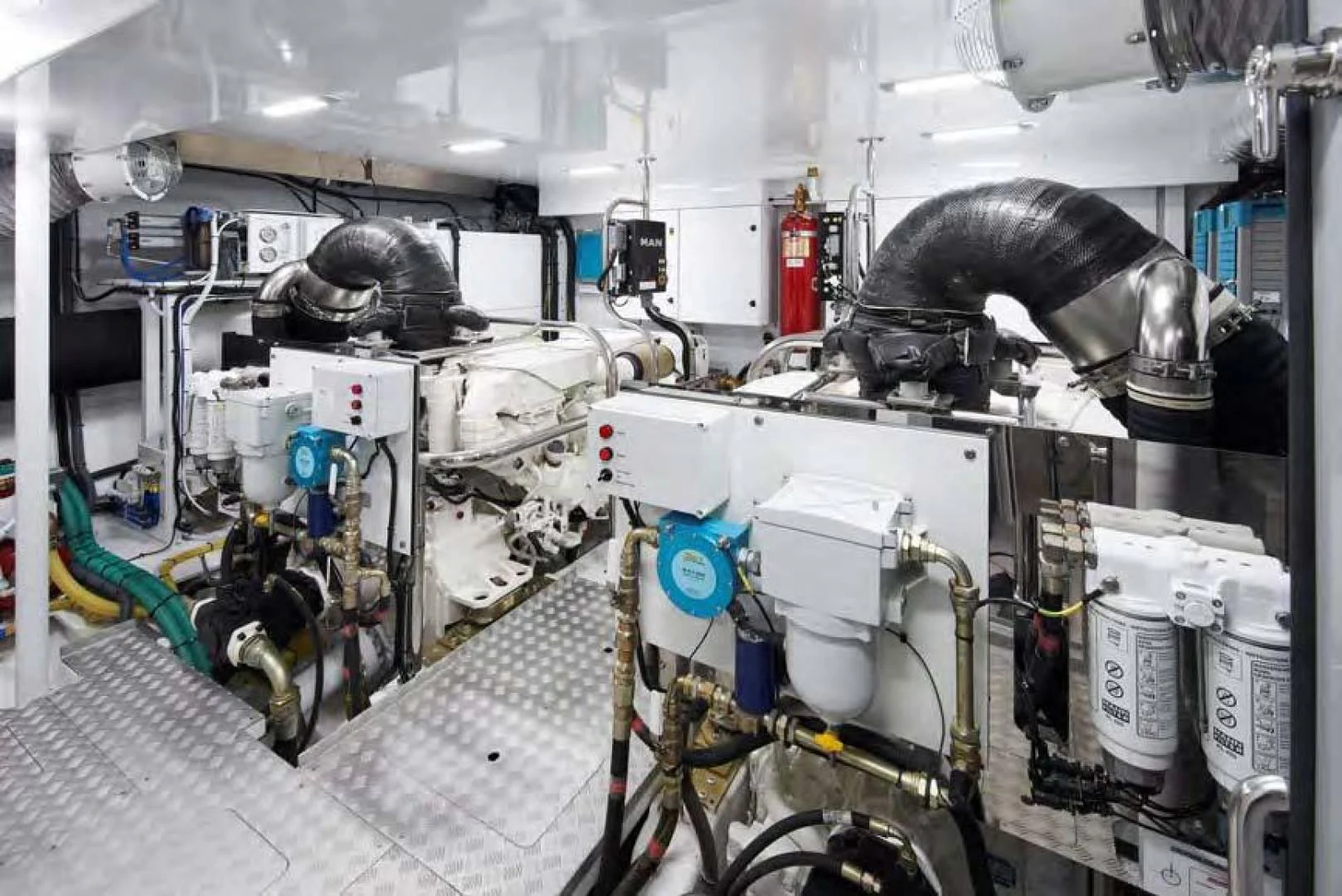a factory with machinery aboard Y85 Yacht for Sale