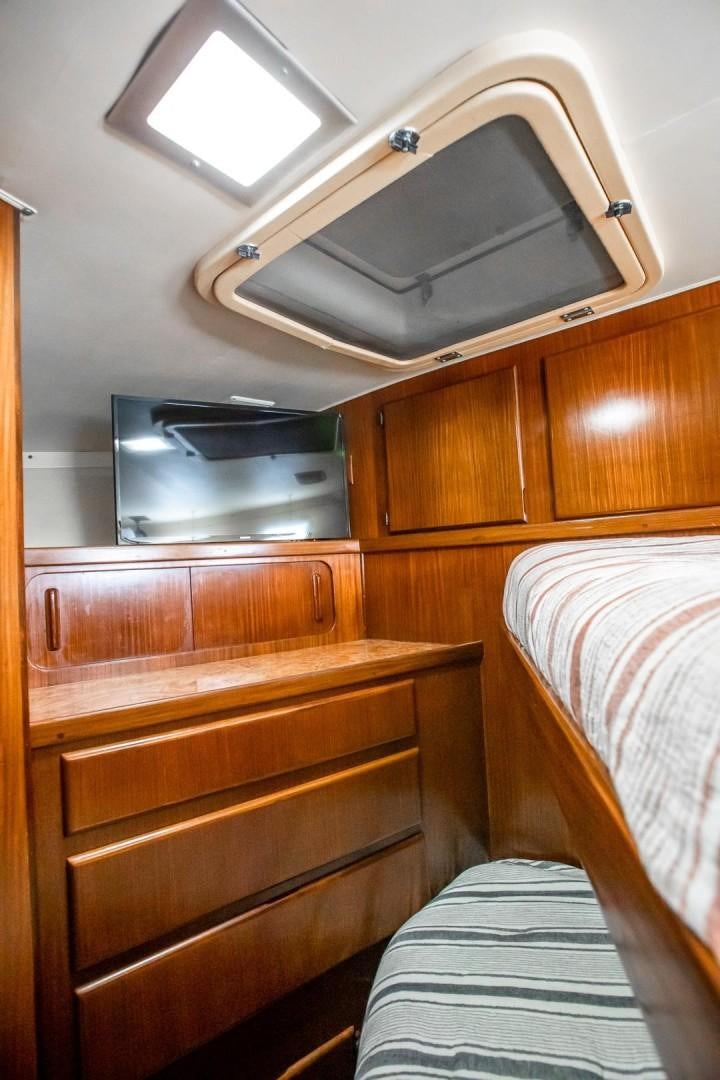 a television on a shelf aboard CATCHIN FEELINGS Yacht for Sale