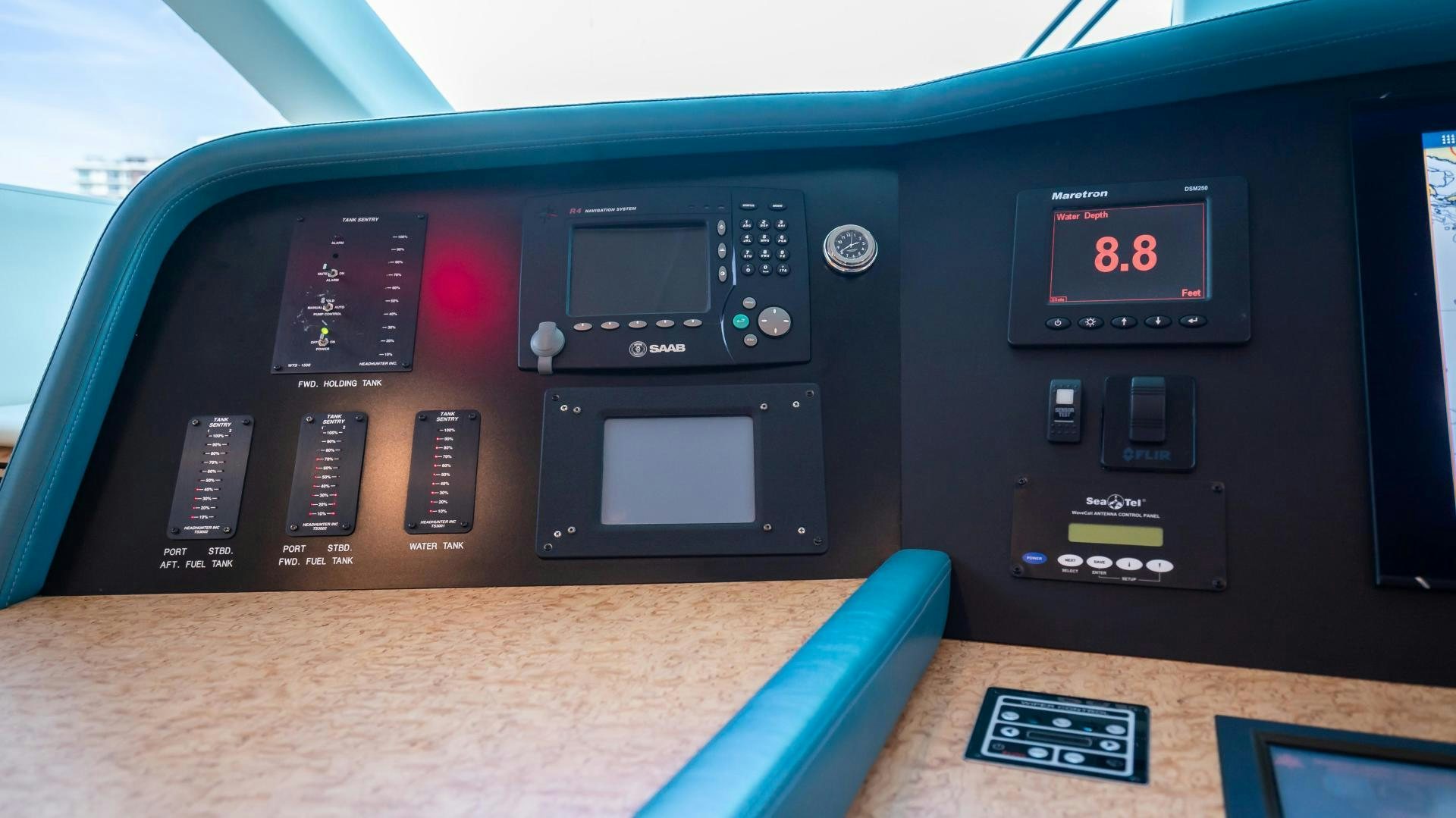 a close-up of a computer aboard FULL HOUSE Yacht for Sale