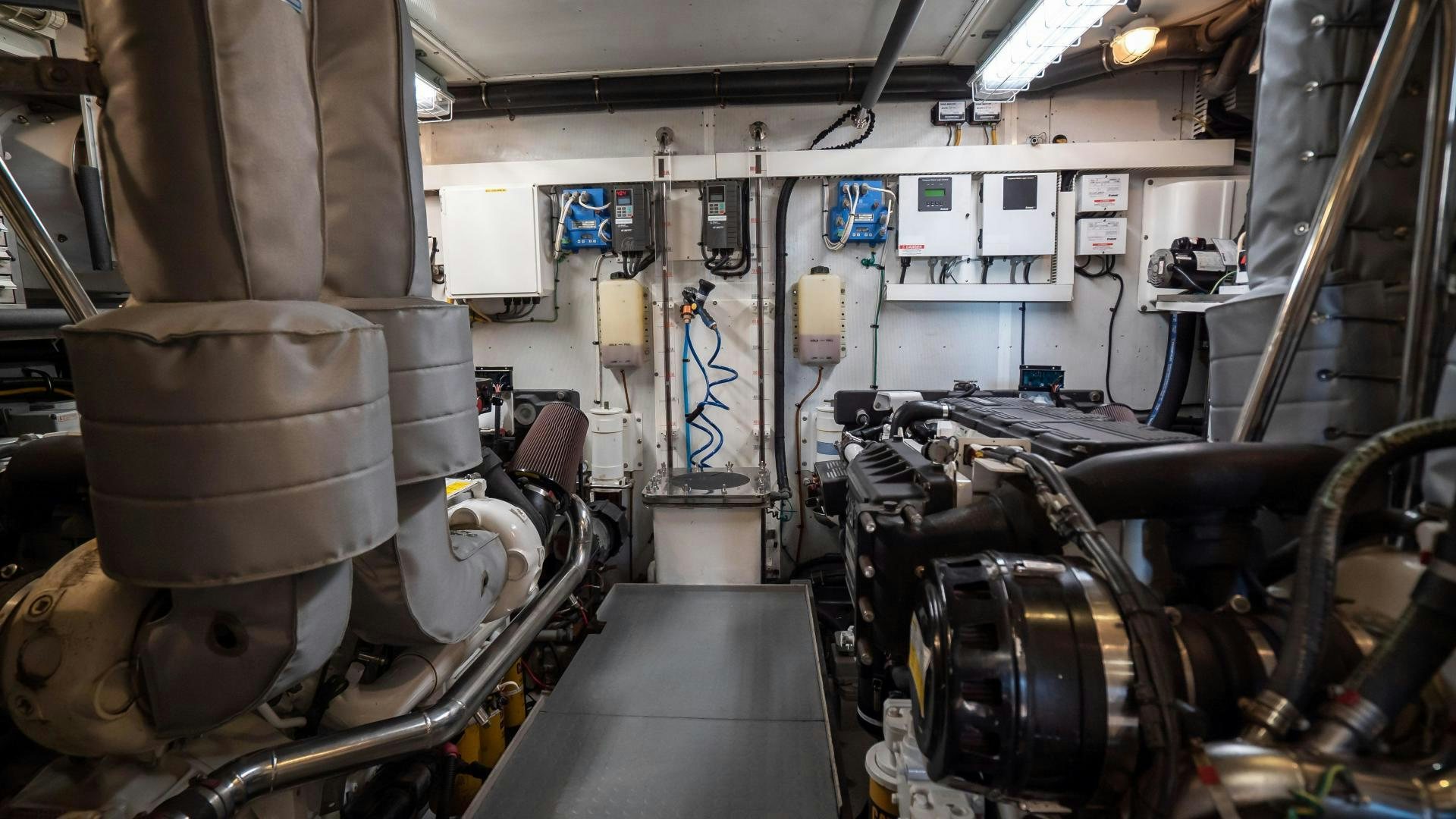 a machine with pipes aboard FULL HOUSE Yacht for Sale
