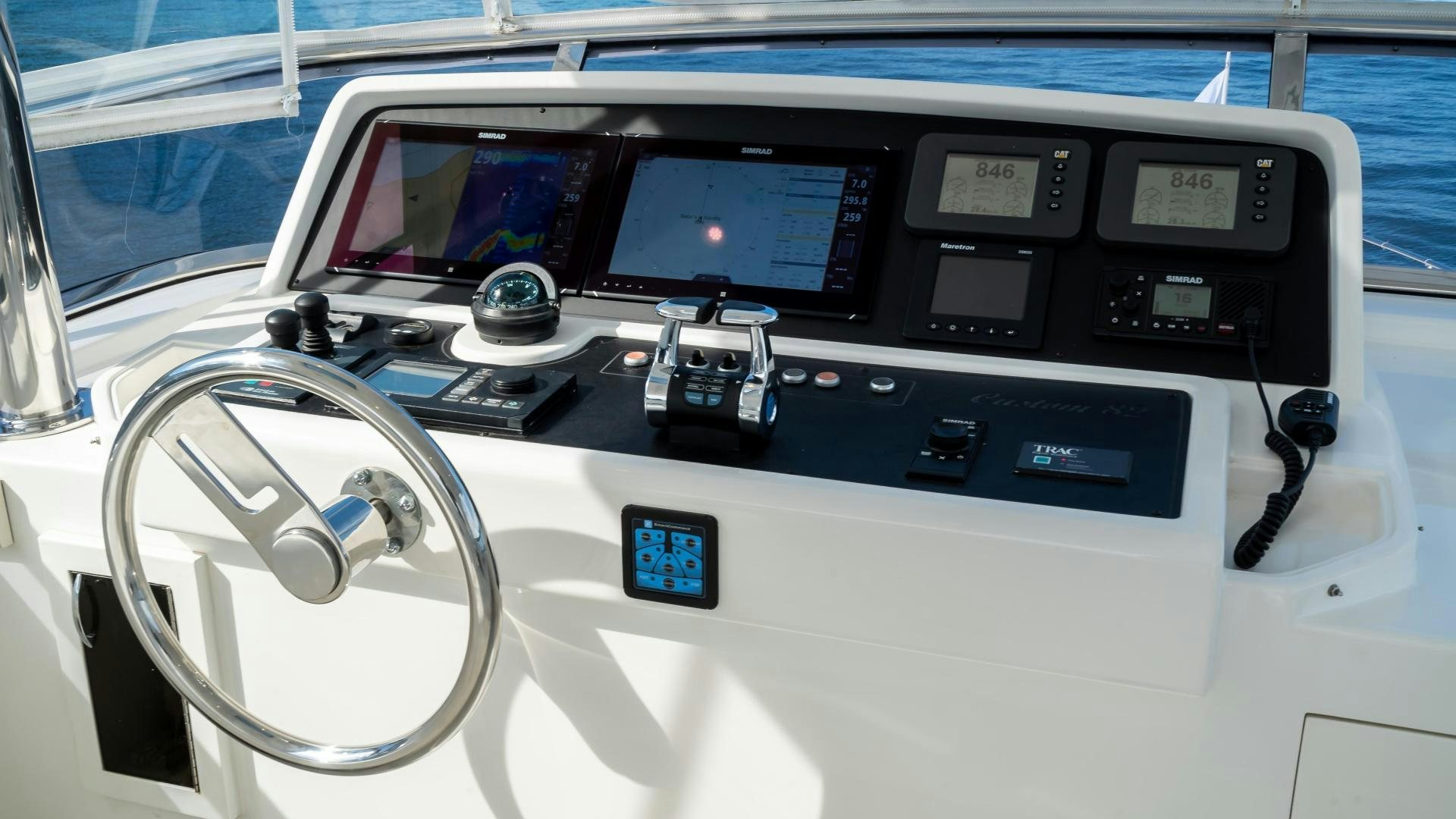 the inside of a boat aboard FULL HOUSE Yacht for Sale