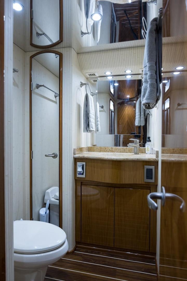 a bathroom with a toilet and a sink aboard NO NAME 82 Yacht for Sale