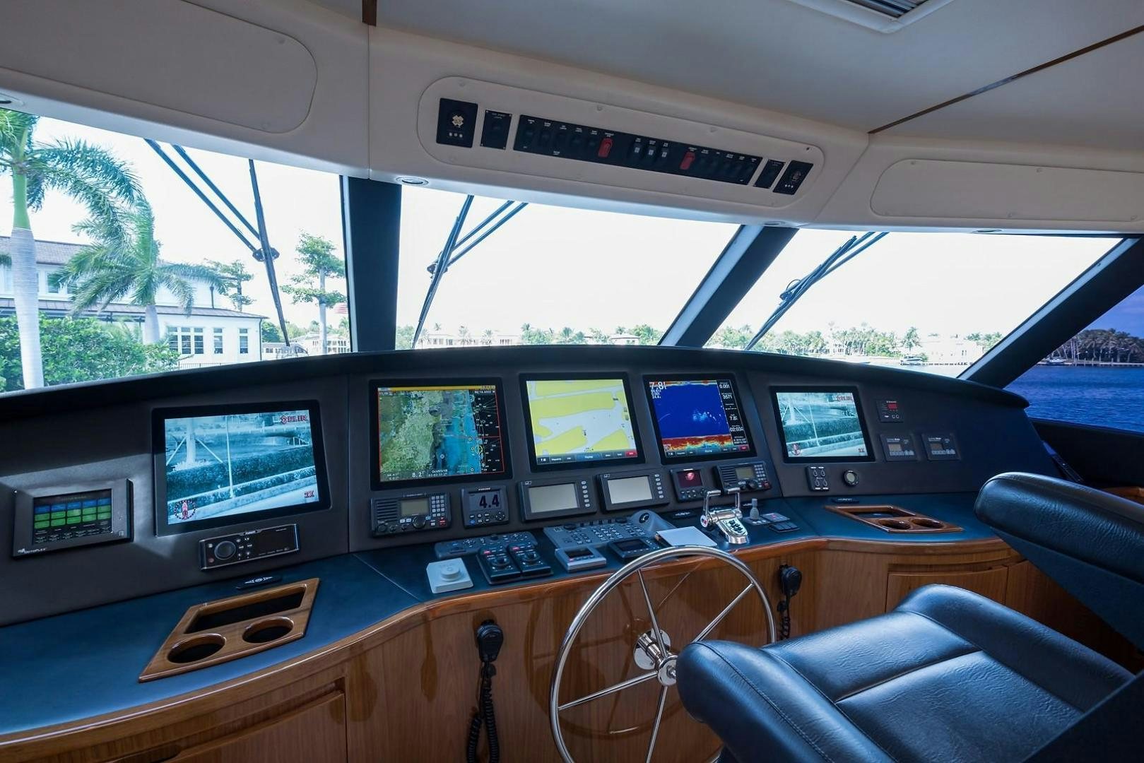a car with many monitors aboard NO NAME 82 Yacht for Sale