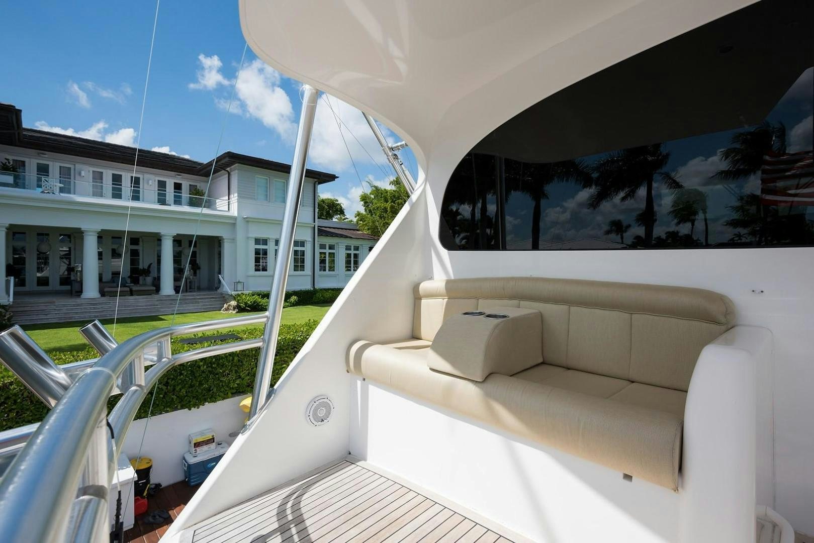 a white boat on a deck aboard NO NAME 82 Yacht for Sale