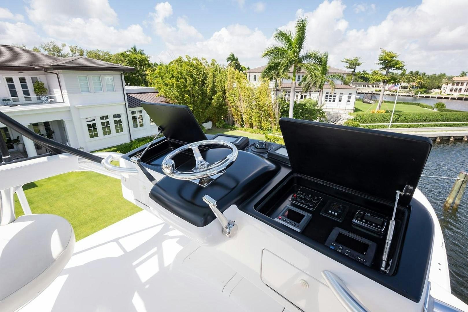 a car driving on a road aboard NO NAME 82 Yacht for Sale