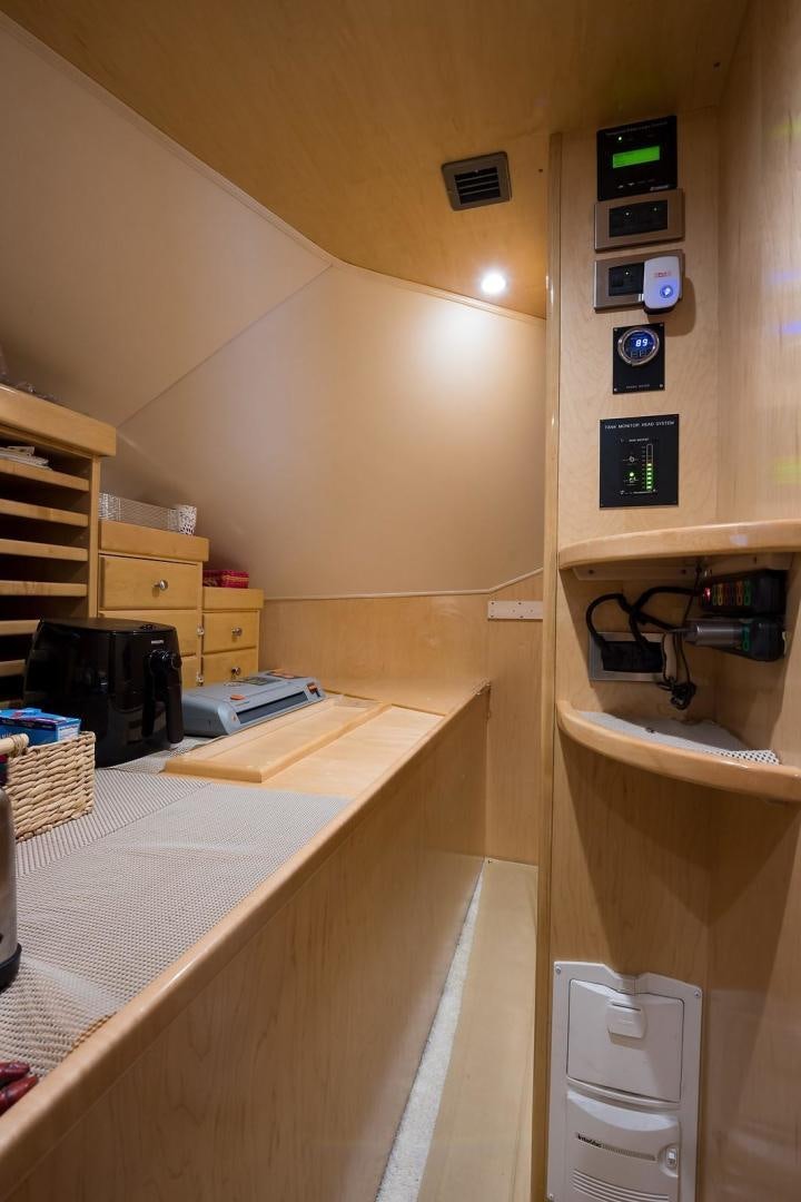 a kitchen with a countertop and a microwave oven aboard NO NAME 82 Yacht for Sale
