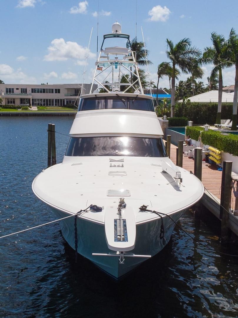 a large blue and white boat aboard NO NAME 82 Yacht for Sale