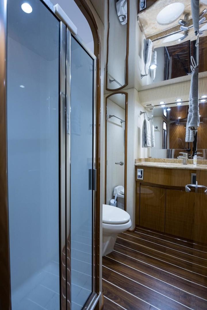 a bathroom with a toilet and a sink aboard NO NAME 82 Yacht for Sale