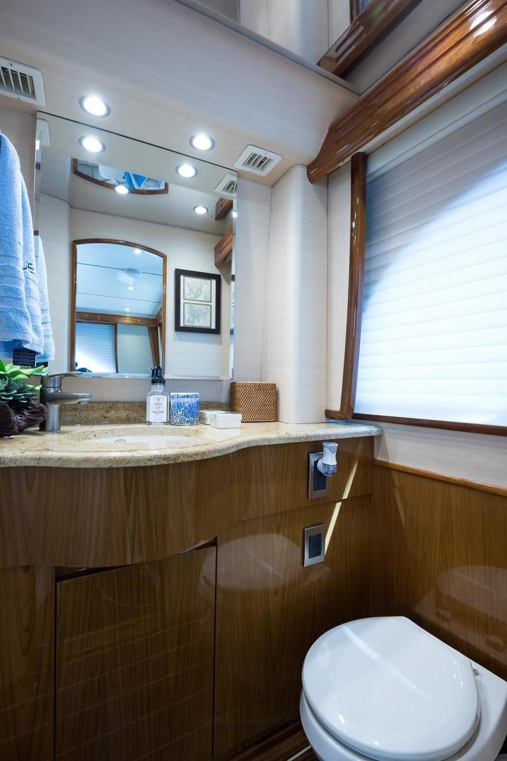 a bathroom with a sink and a toilet aboard NO NAME 82 Yacht for Sale