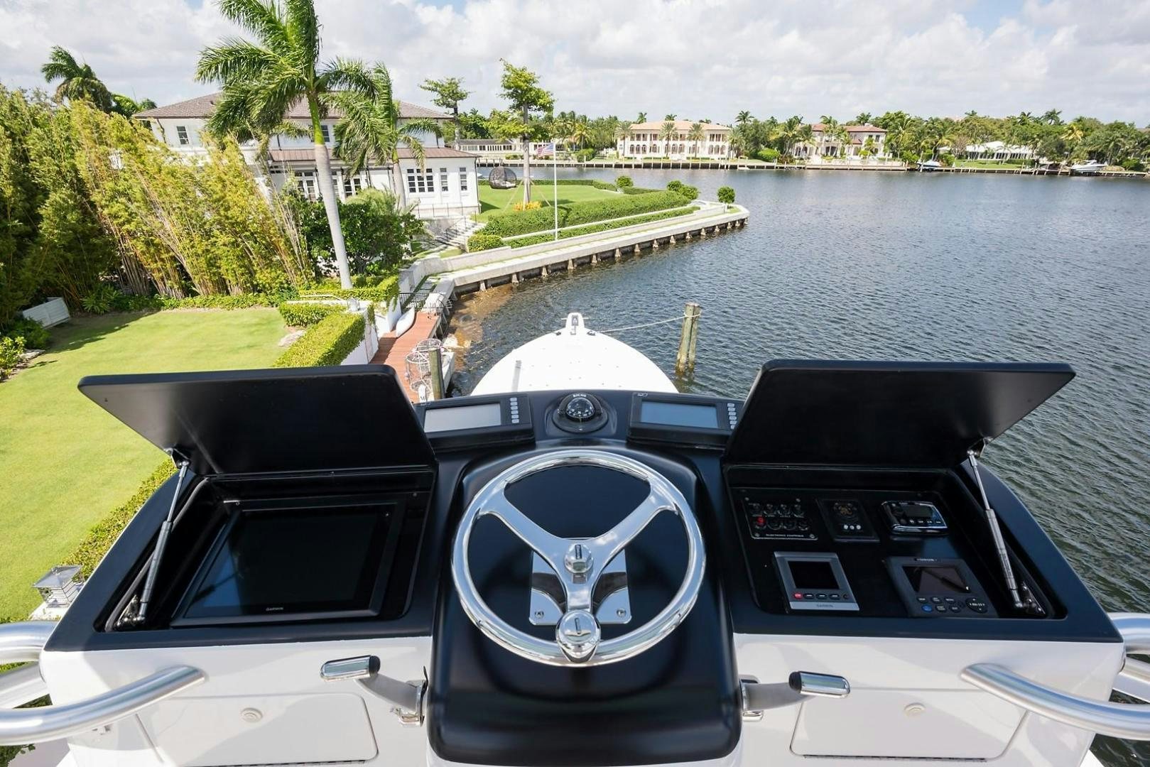 a car driving on a road aboard NO NAME 82 Yacht for Sale