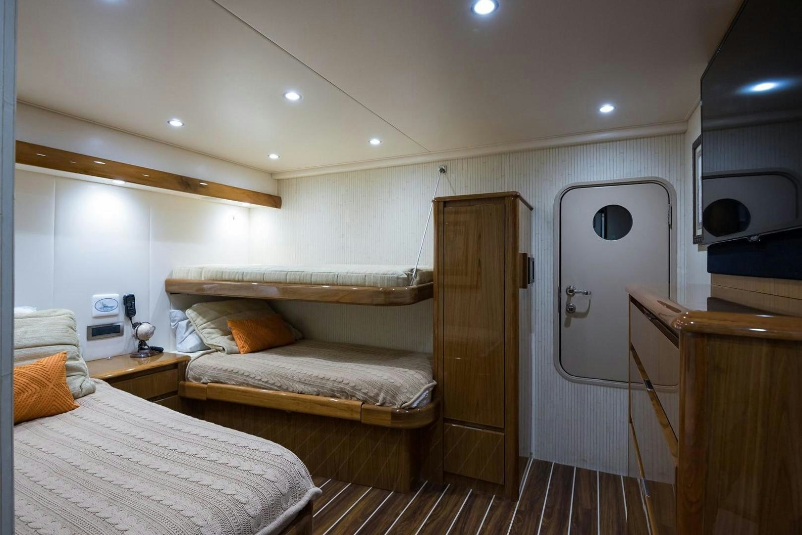 a room with a bed and a closet aboard NO NAME 82 Yacht for Sale