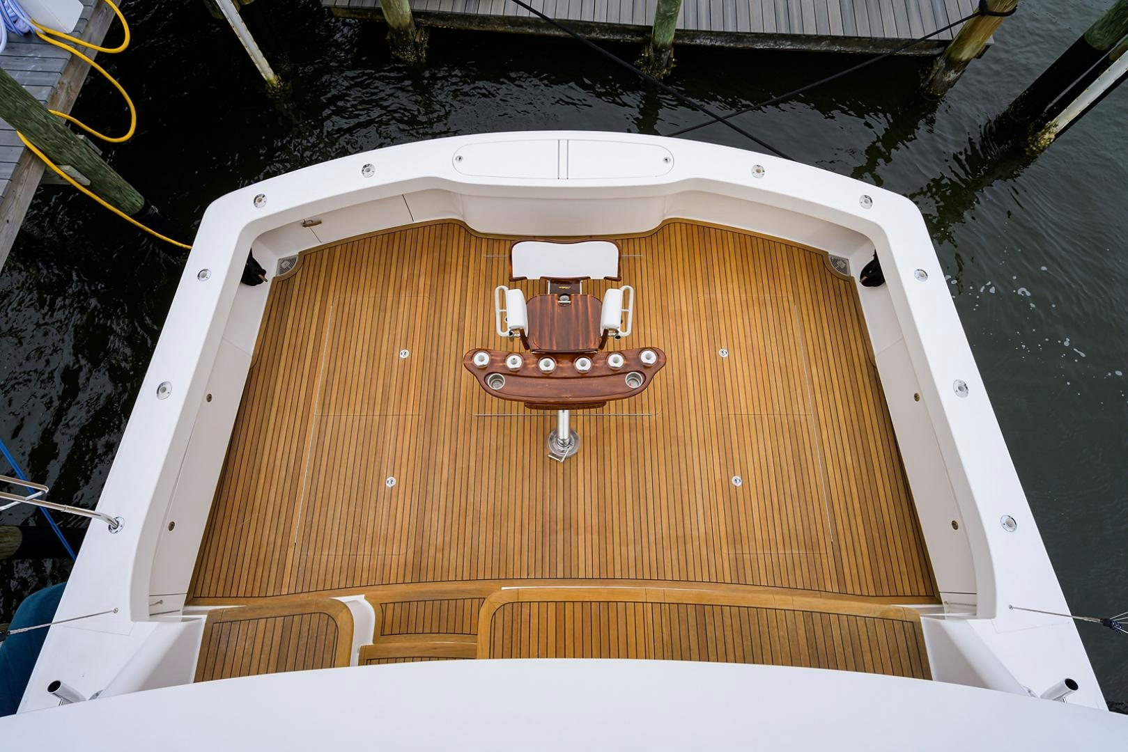 a wooden boat on a boat aboard RITE ANGLER Yacht for Sale