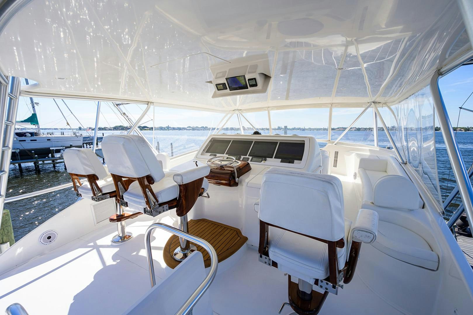 a boat with a deck and chairs aboard RITE ANGLER Yacht for Sale