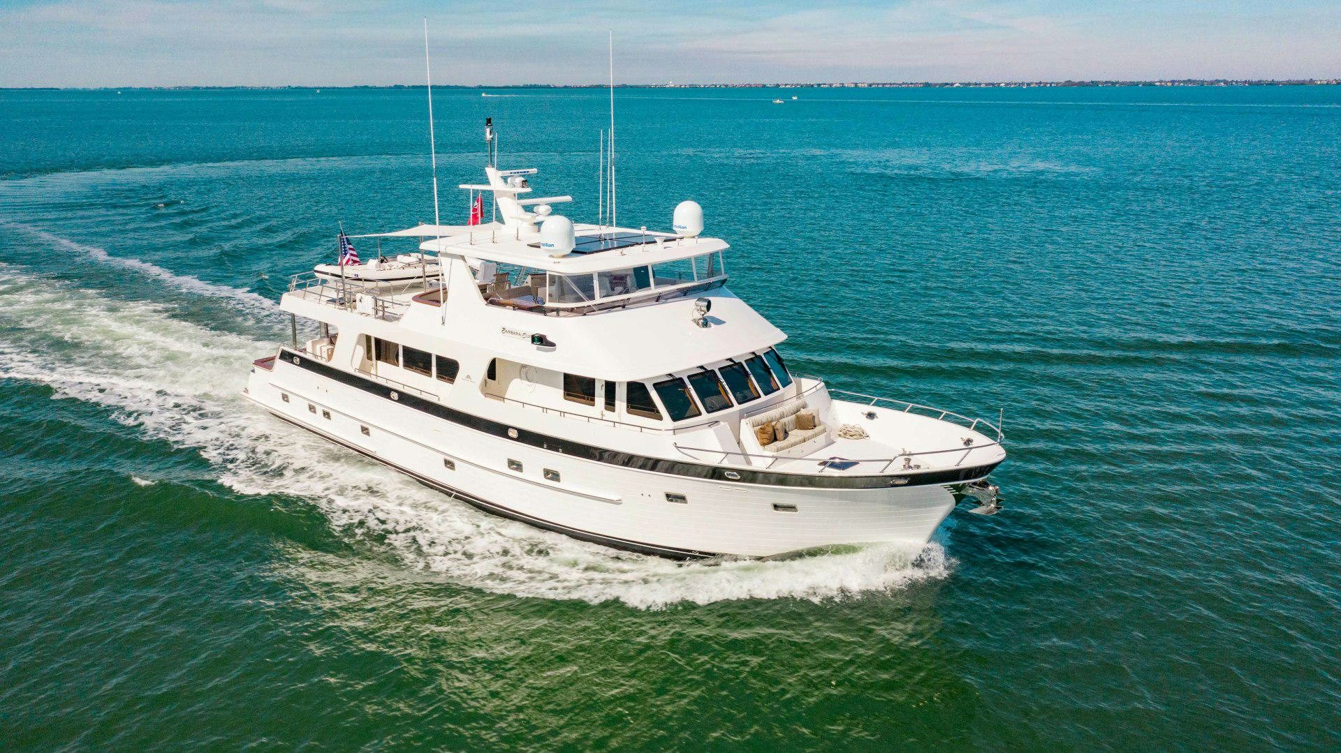 a boat on the water aboard BARBARA SUE II Yacht for Sale