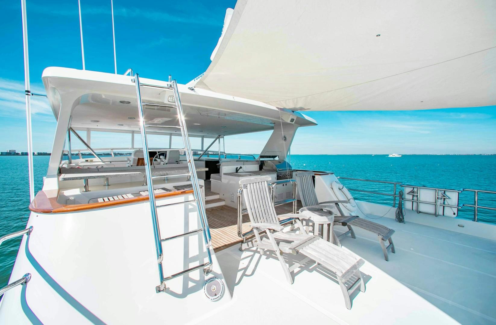 a boat on the water aboard BARBARA SUE II Yacht for Sale