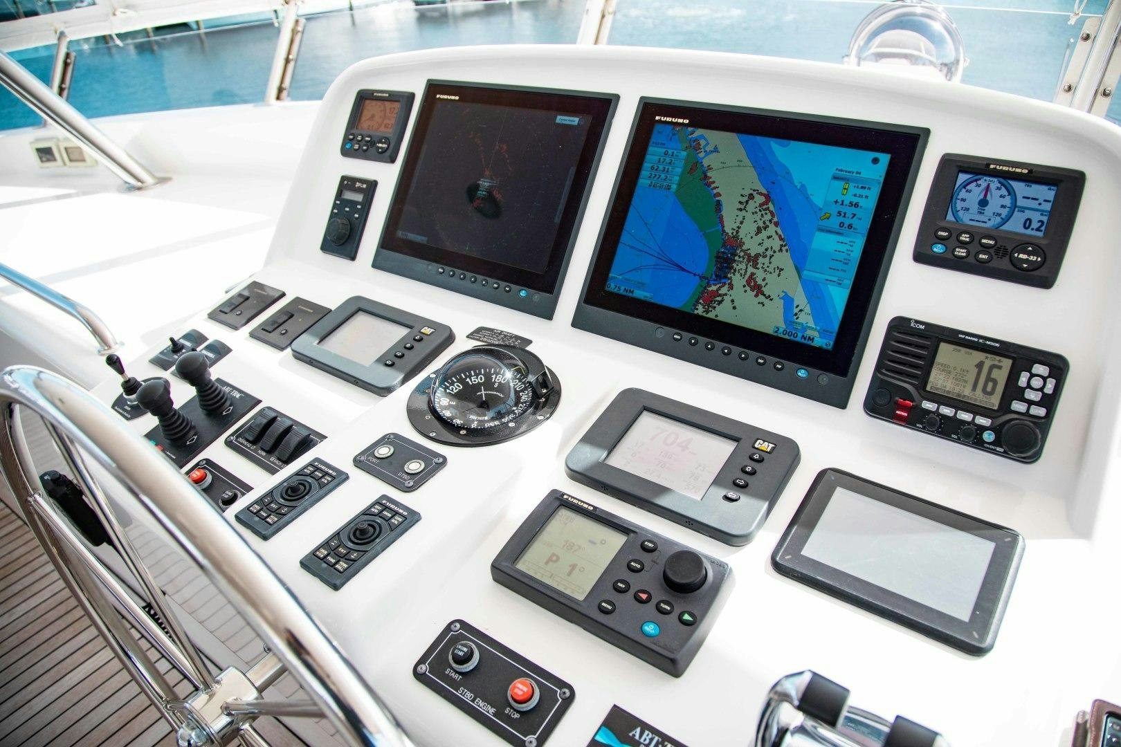 a machine with many buttons aboard BARBARA SUE II Yacht for Sale