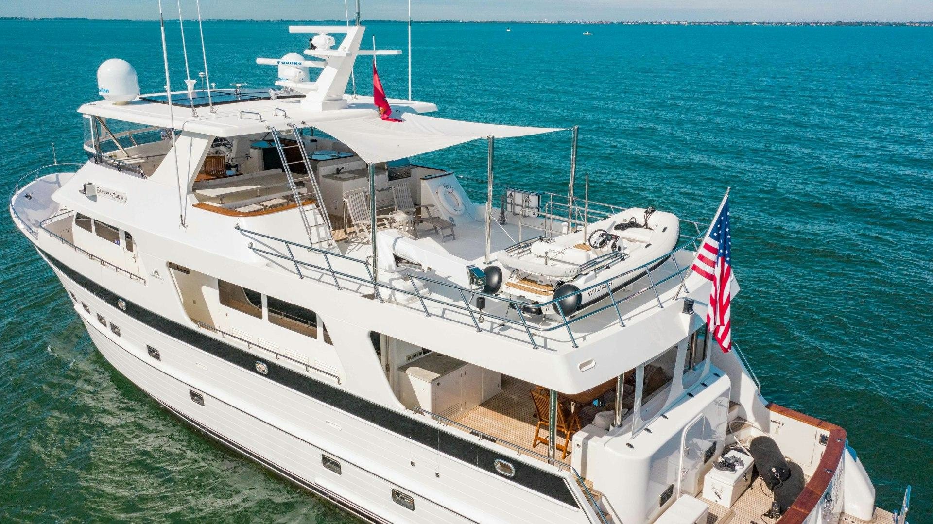 a boat on the water aboard BARBARA SUE II Yacht for Sale