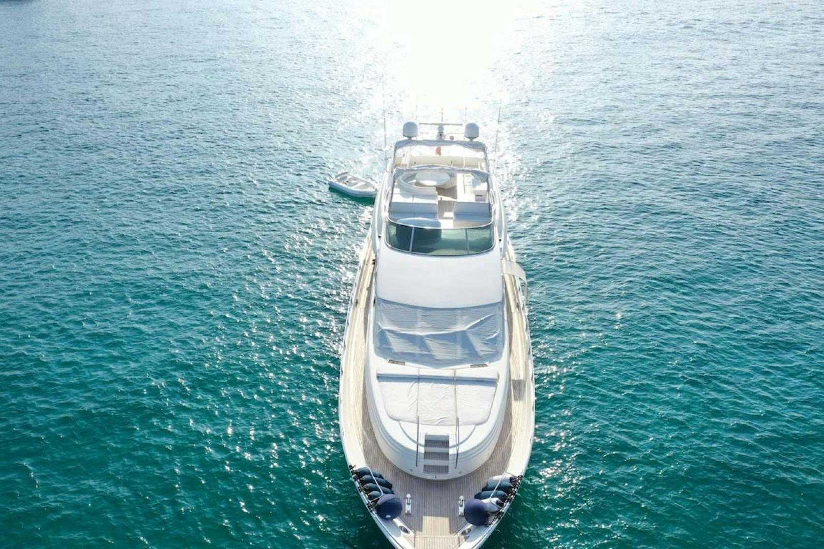 a boat on the water aboard HEMERA CUARTA Yacht for Sale
