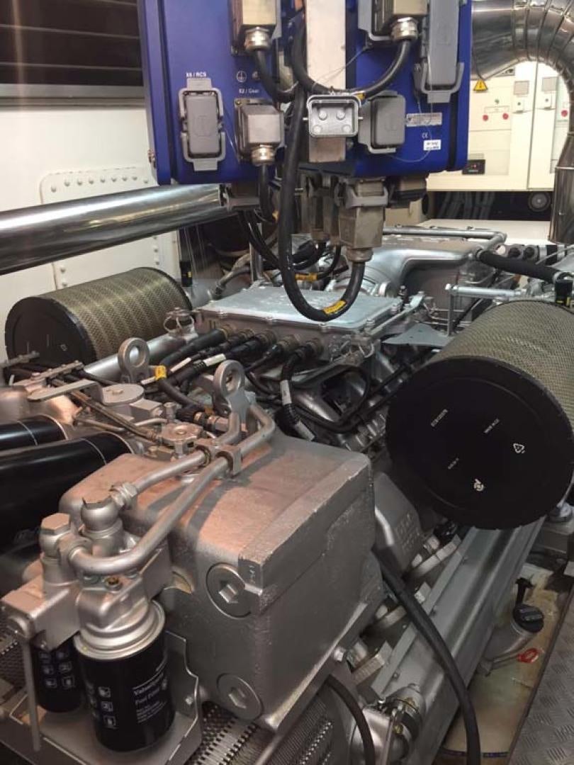 a machine with a large piece of equipment on it aboard HEMERA CUARTA Yacht for Sale