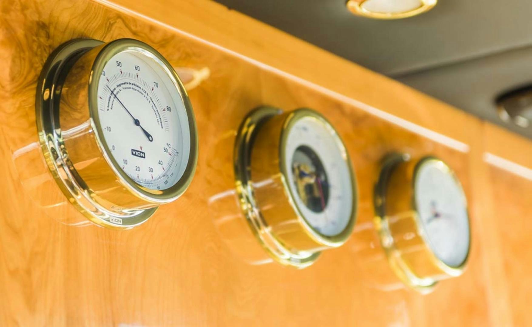 a close-up of a watch aboard HEMERA CUARTA Yacht for Sale