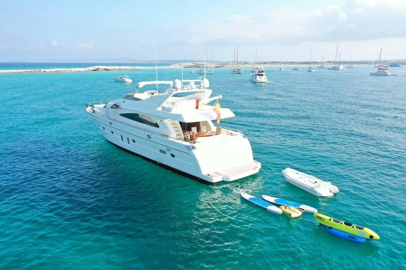 a boat in the water aboard HEMERA CUARTA Yacht for Sale