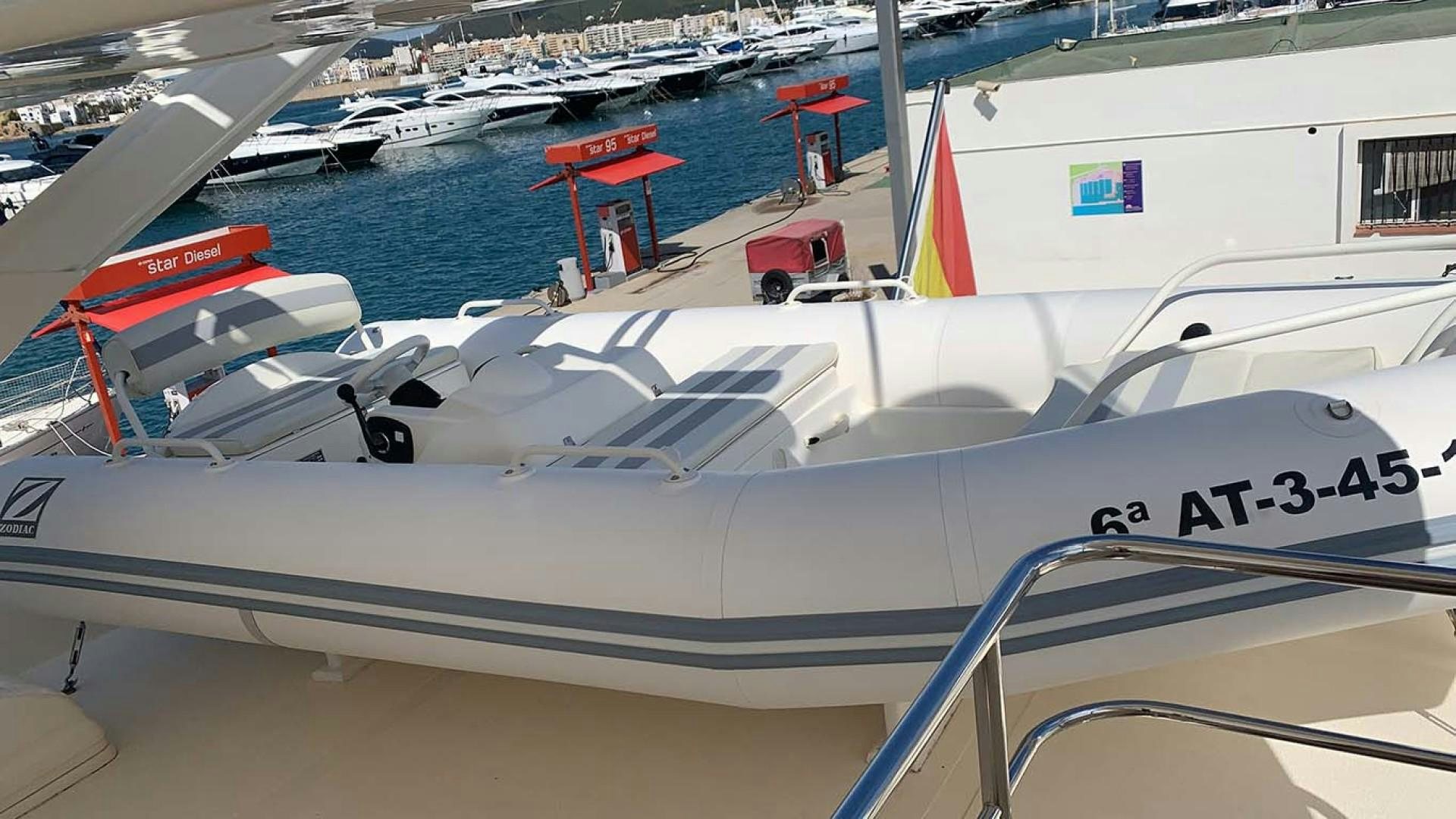 a boat on the water aboard HEMERA CUARTA Yacht for Sale