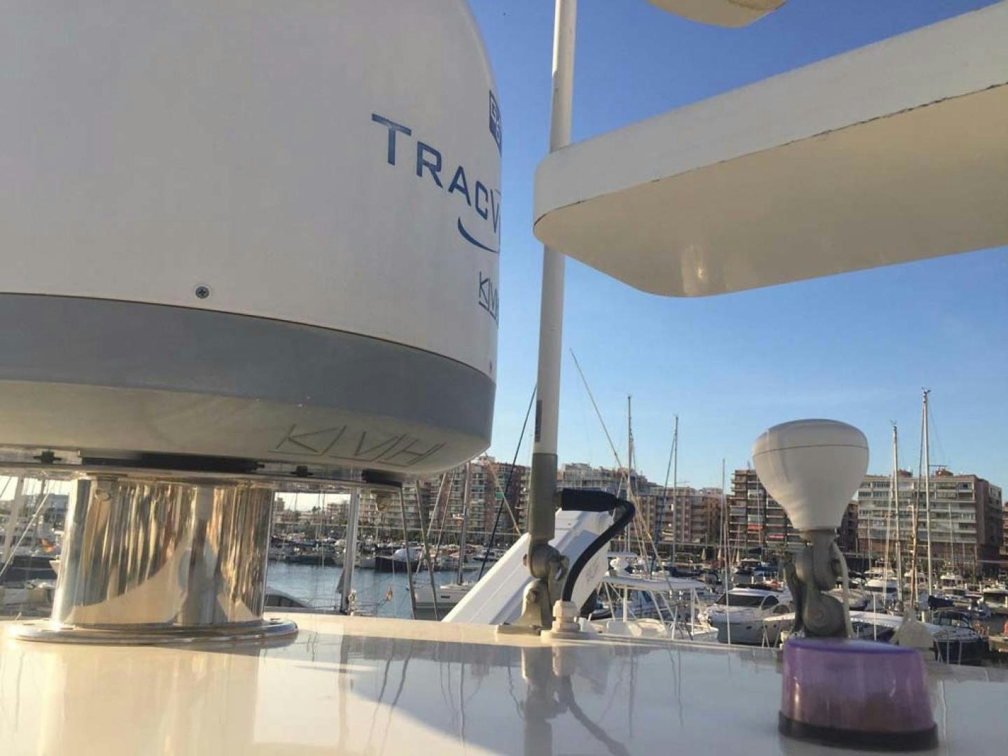 a large building with a large window aboard HEMERA CUARTA Yacht for Sale