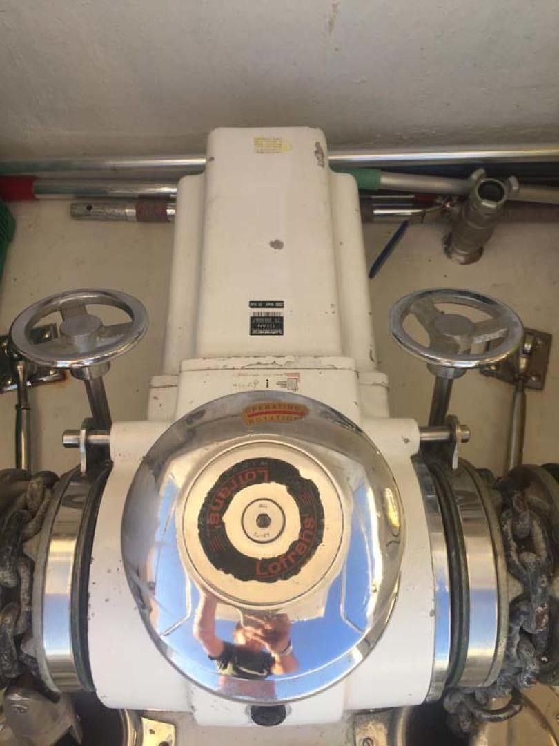 a machine with a large round hole aboard HEMERA CUARTA Yacht for Sale