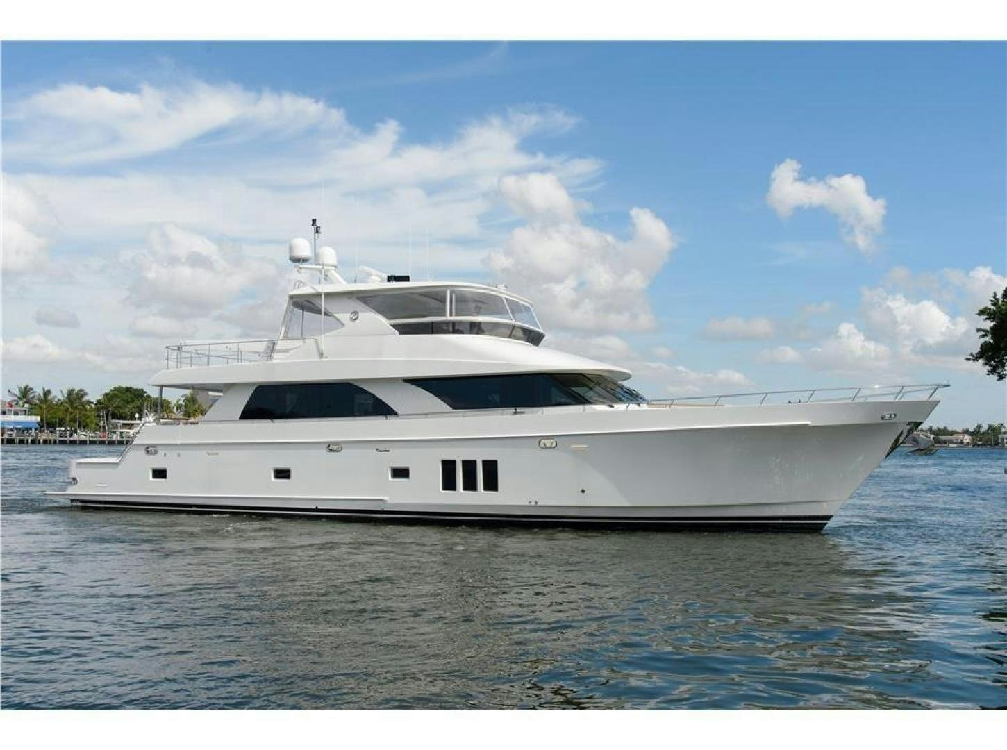 a white yacht in the water aboard OCEANA Yacht for Sale