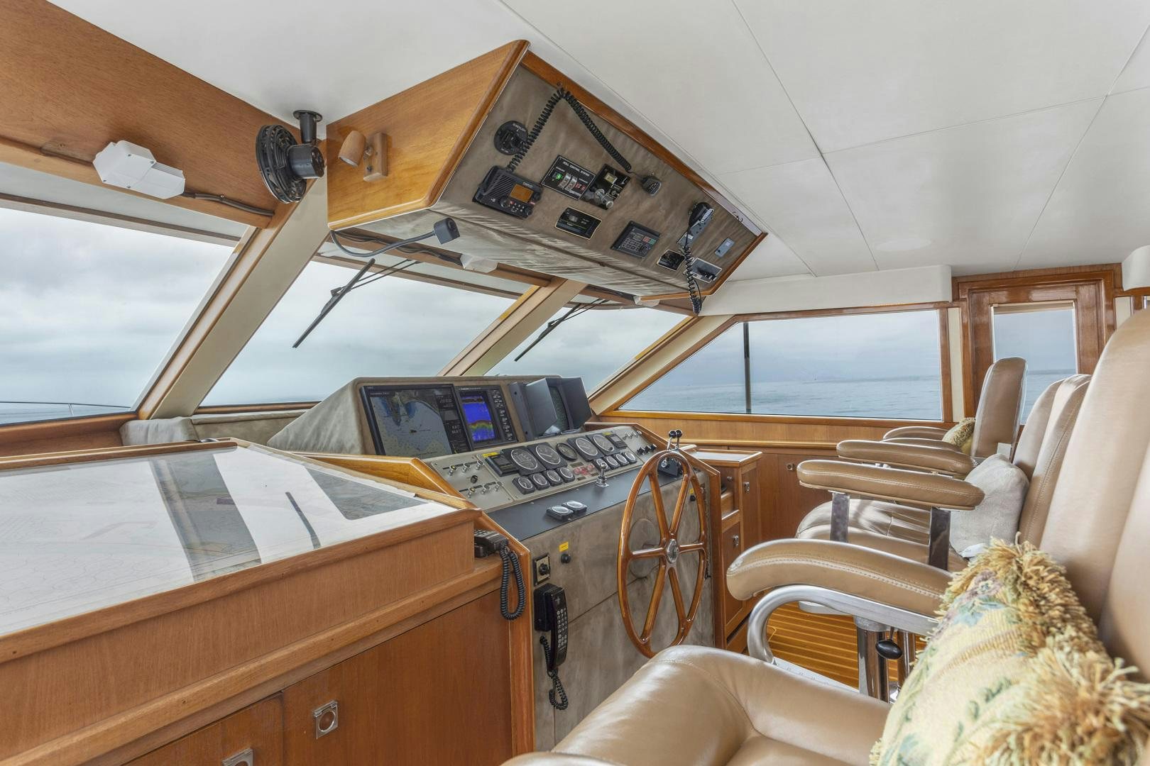 a room with a radio and a chair aboard ELEGANTE Yacht for Sale