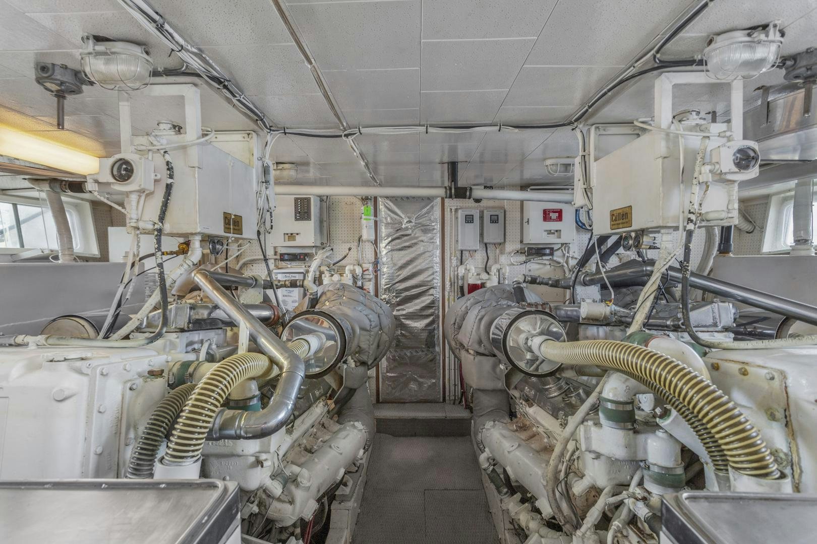 a room with machinery aboard ELEGANTE Yacht for Sale