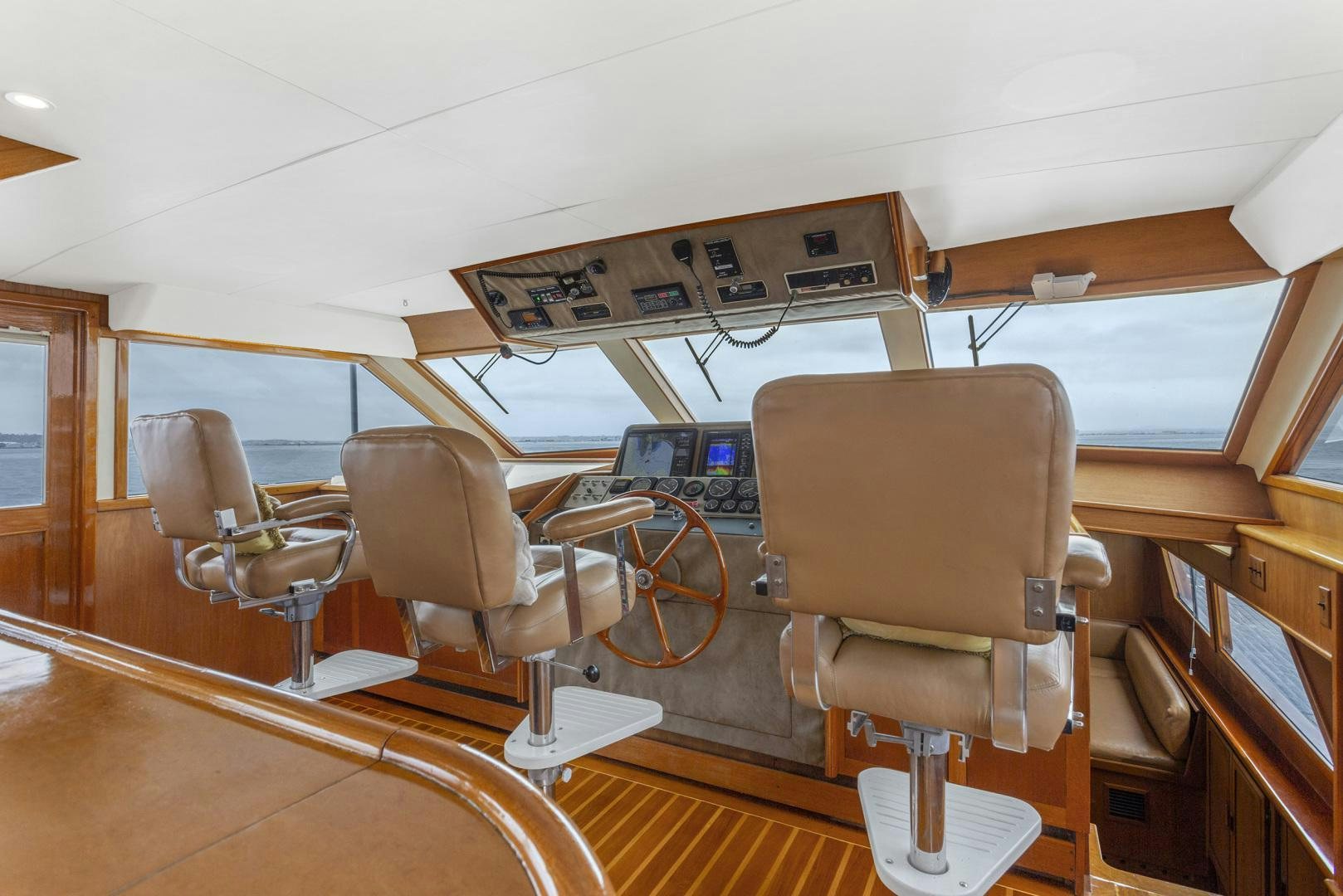 inside of a car aboard ELEGANTE Yacht for Sale