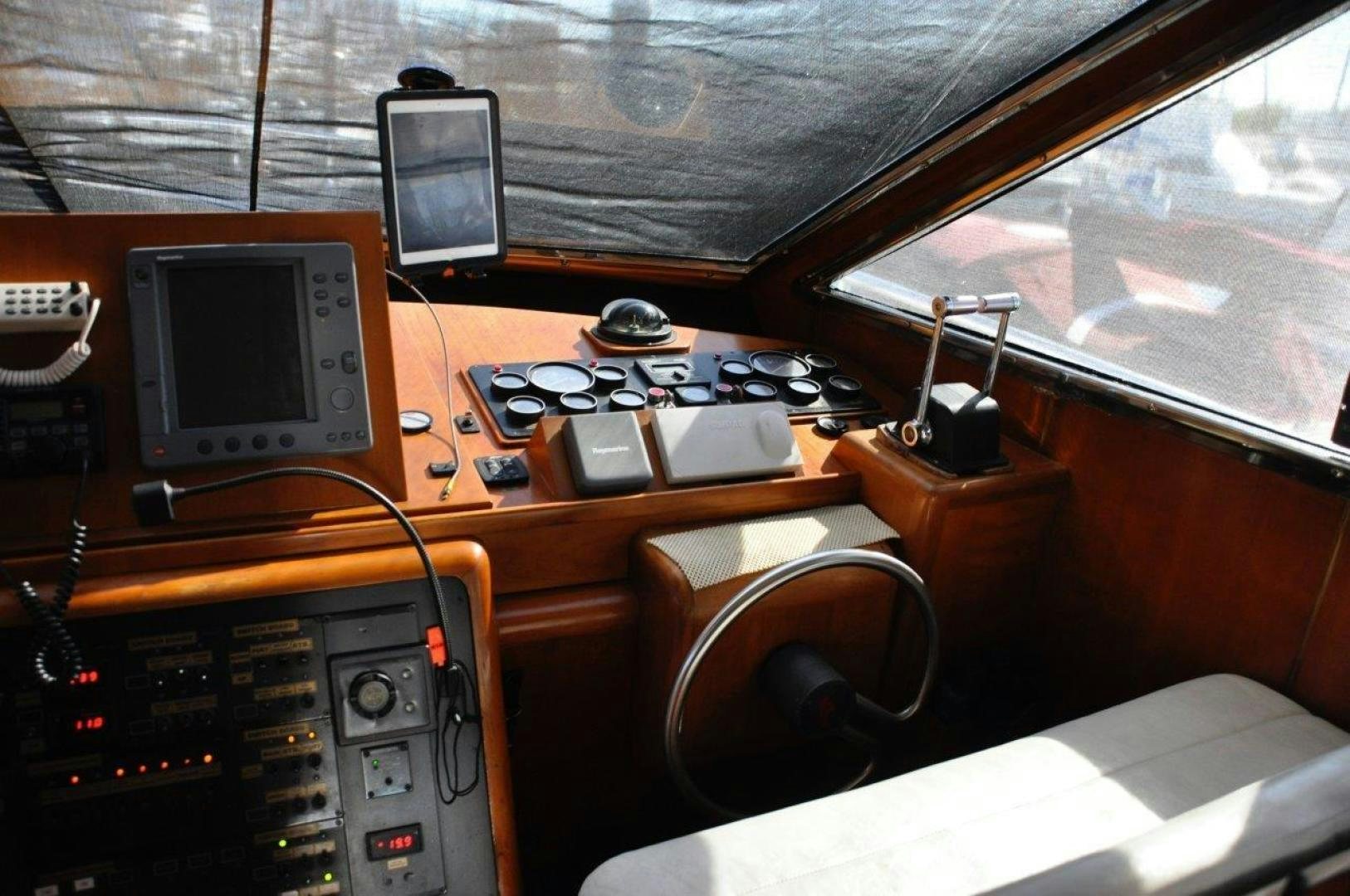 a cockpit of an airplane aboard M.I.S. MOONDANCE Yacht for Sale
