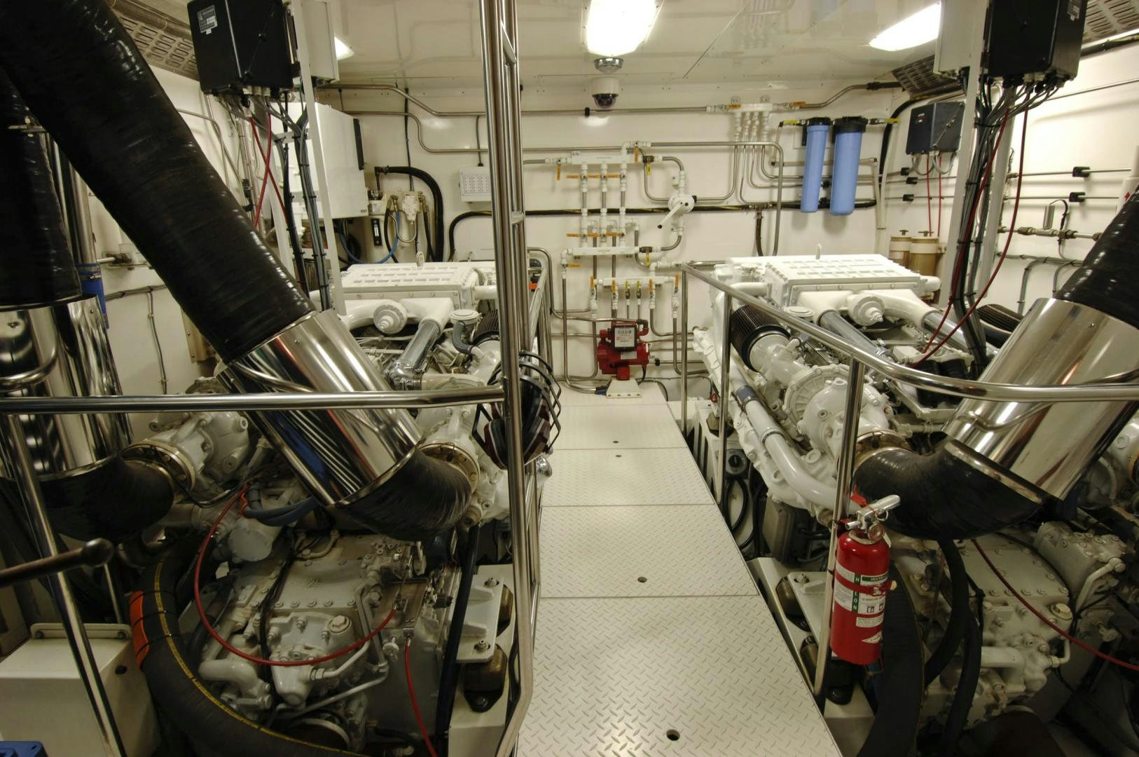 a room with machinery aboard LADY O Yacht for Sale
