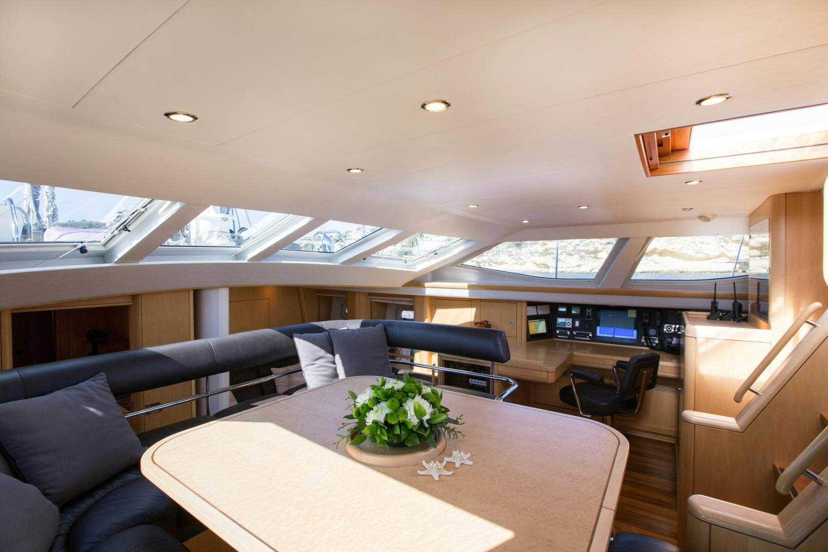 inside of a car aboard MATHILDA SOUND Yacht for Sale