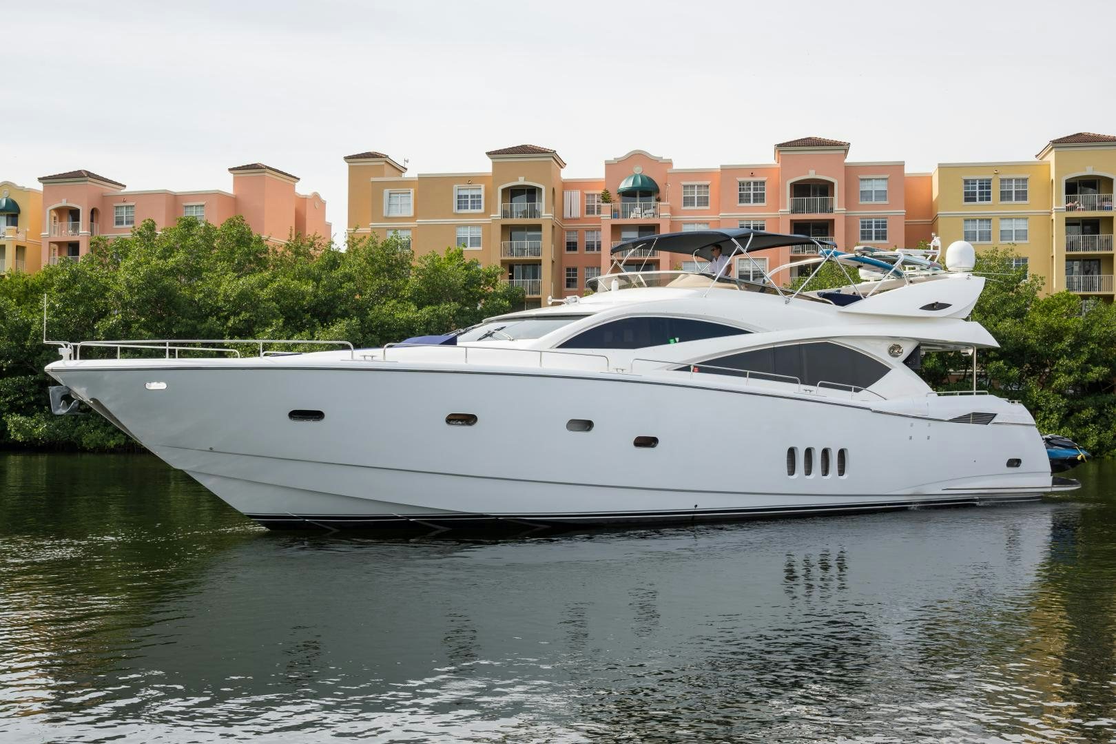 a white yacht on water aboard SS ARTS Yacht for Sale