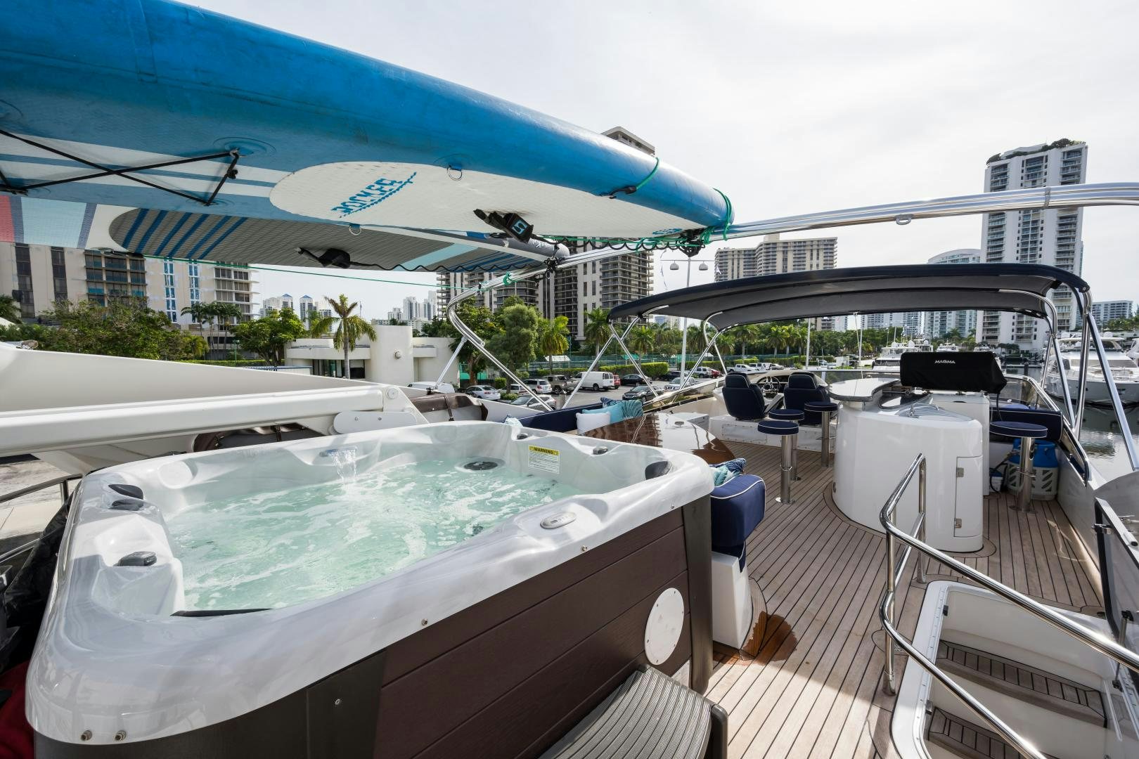 a pool on a deck aboard SS ARTS Yacht for Sale