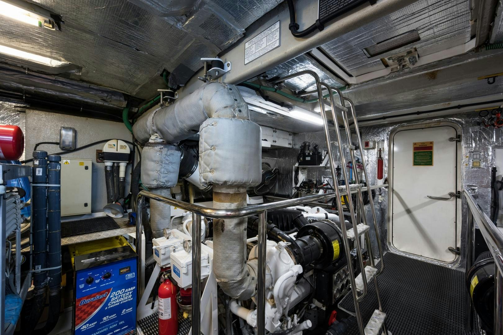 a machine with pipes aboard SS ARTS Yacht for Sale