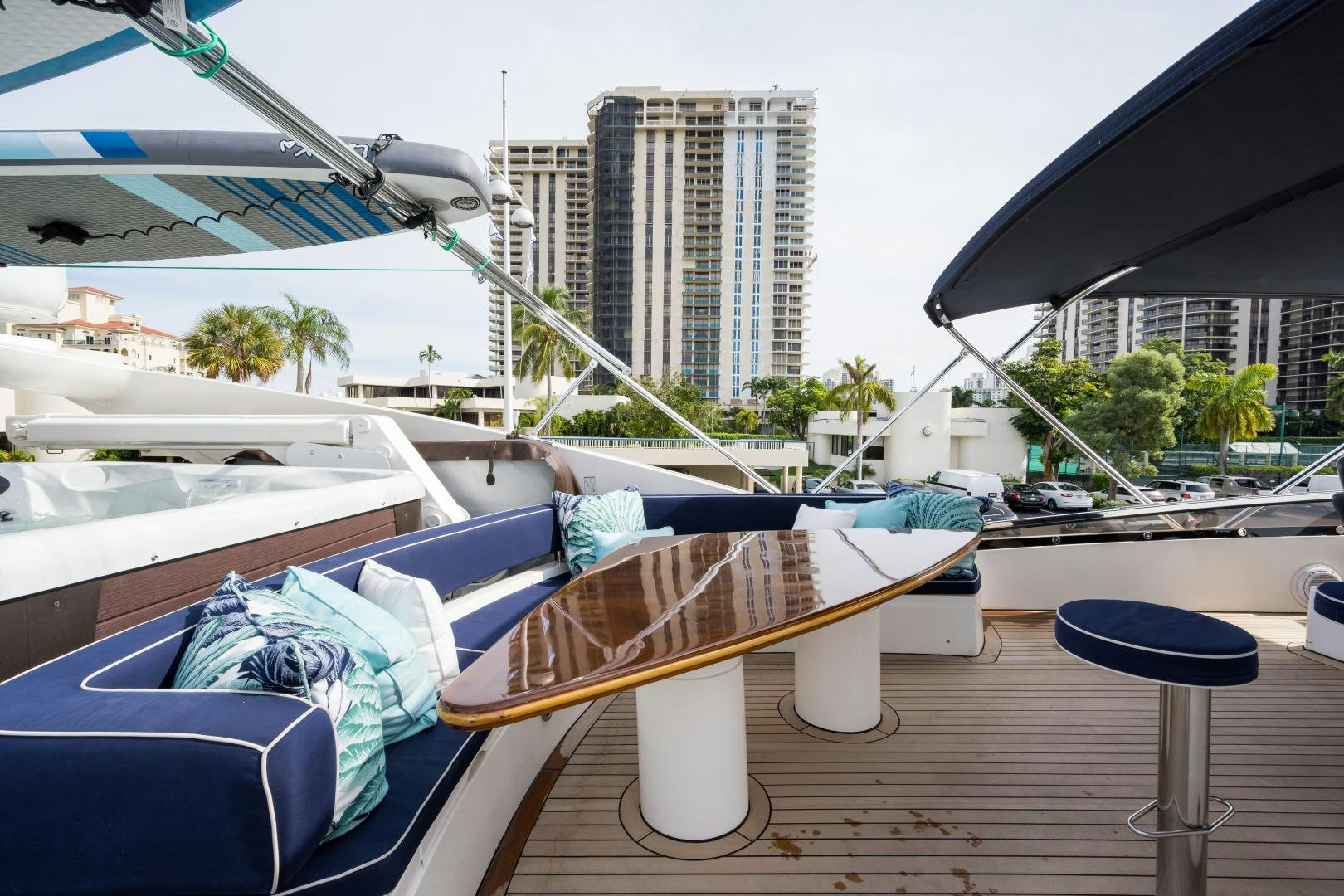 a boat docked at a pier aboard SS ARTS Yacht for Sale