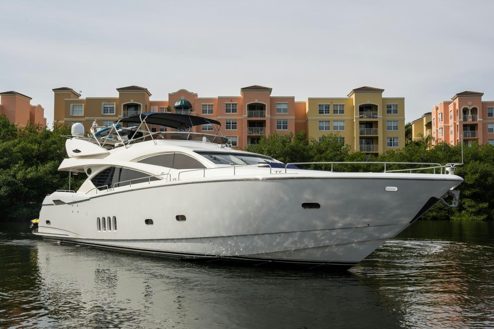 a white boat on water aboard SS ARTS Yacht for Sale