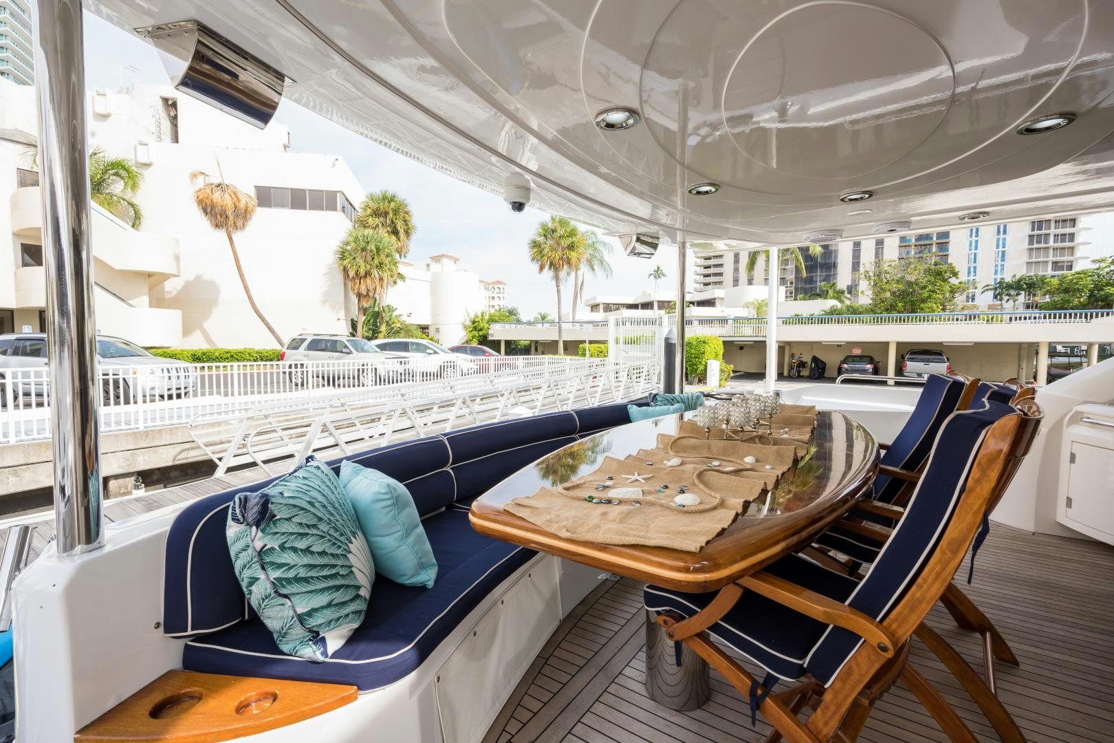a table with chairs and a table aboard SS ARTS Yacht for Sale