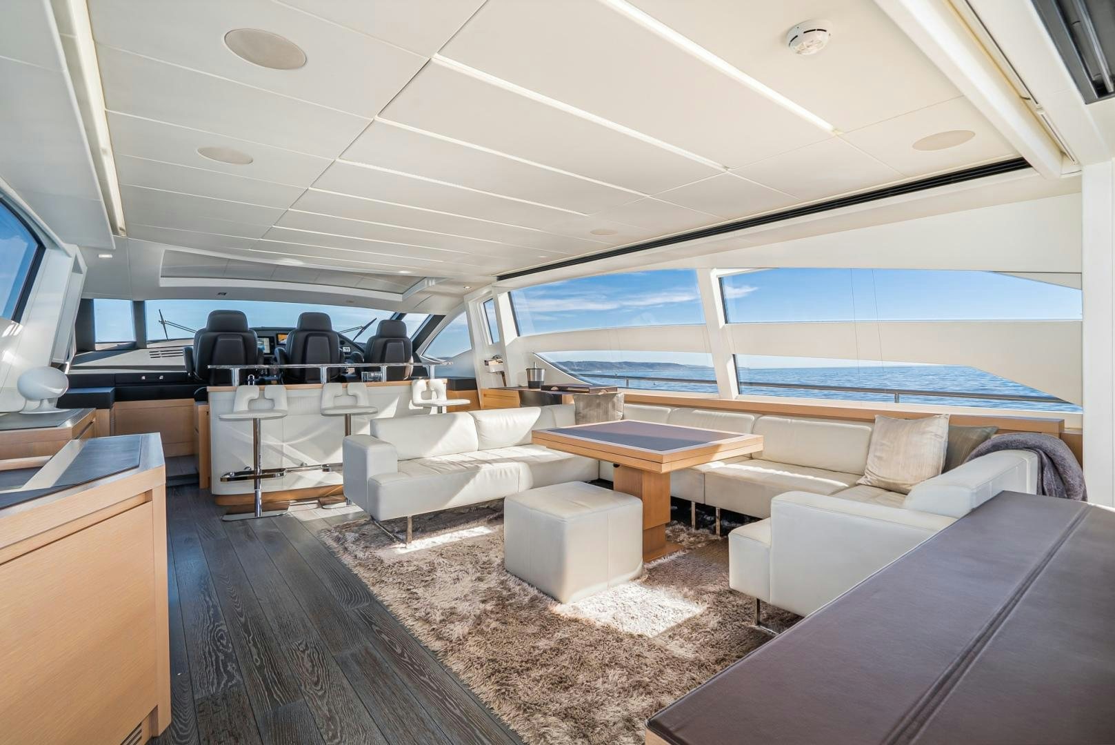 a room with a couch and a table aboard NO NAME Yacht for Sale