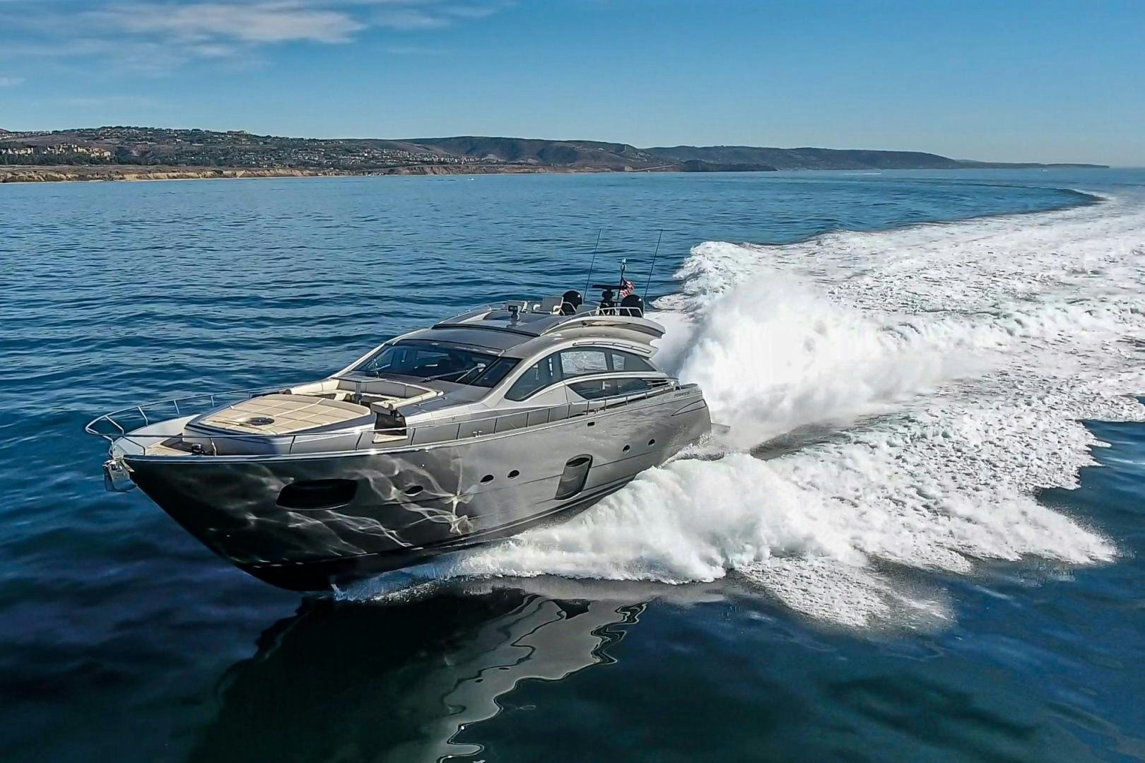 a helicopter on a water body aboard NO NAME Yacht for Sale