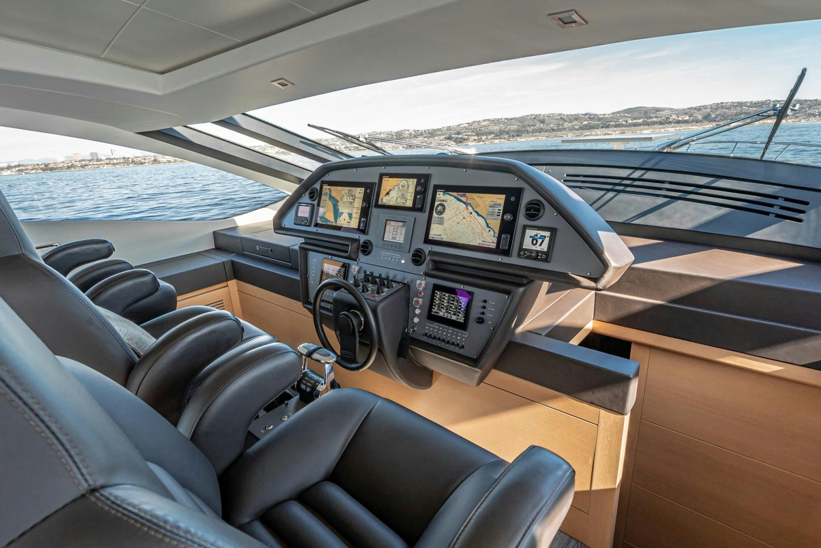 inside of a car aboard NO NAME Yacht for Sale