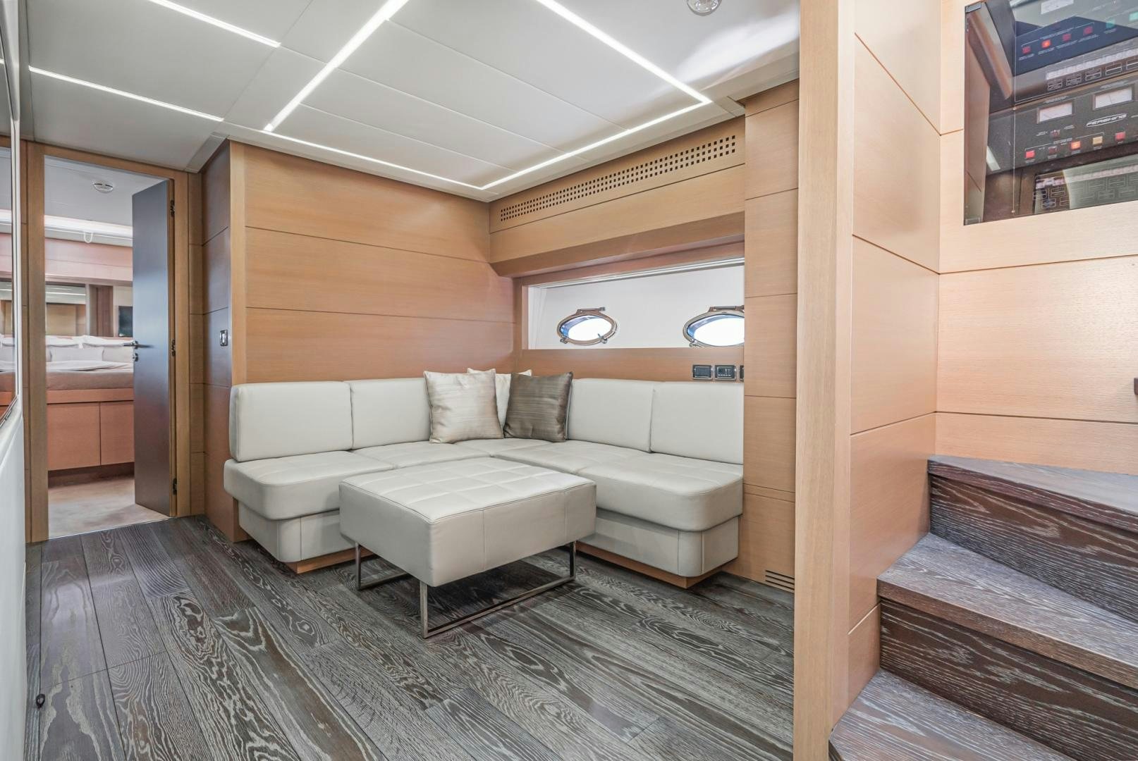 a living room with a couch aboard NO NAME Yacht for Sale
