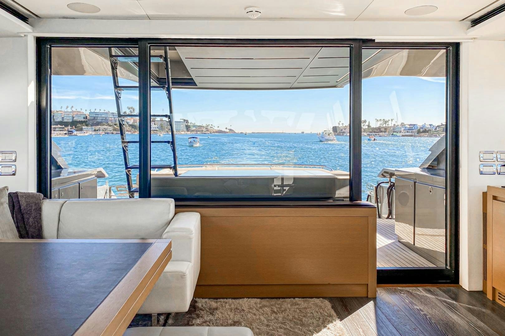 a room with a view of the ocean and the ocean aboard NO NAME Yacht for Sale