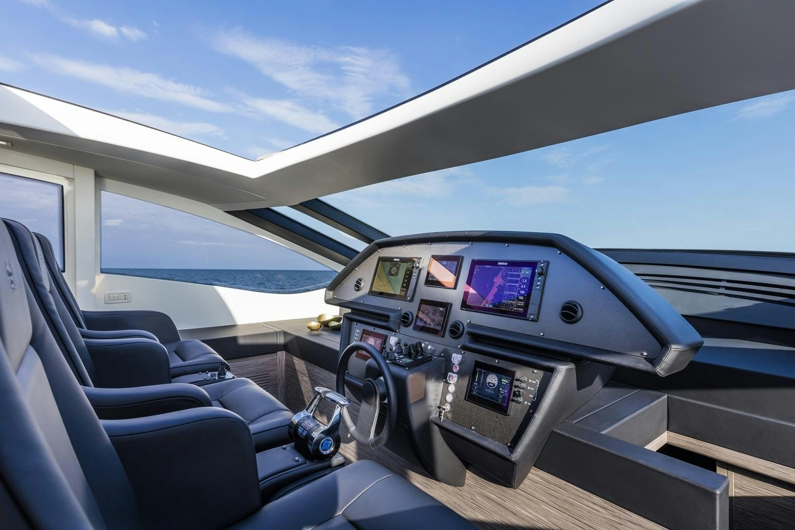 inside of a car aboard NO NAME Yacht for Sale