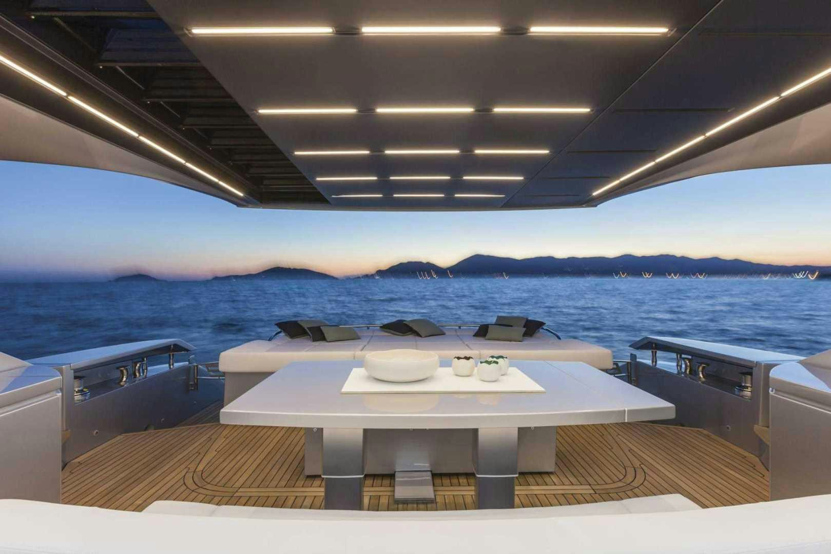 a table on a boat aboard NO NAME Yacht for Sale
