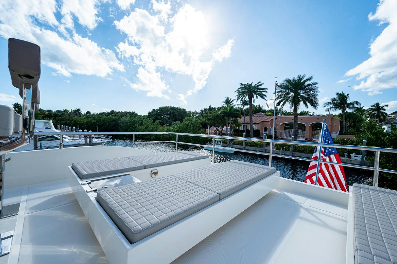 a solar panel on a roof aboard No Name Yacht for Sale