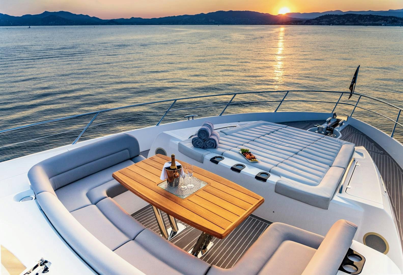 a boat on the water aboard SKYFALL Yacht for Sale